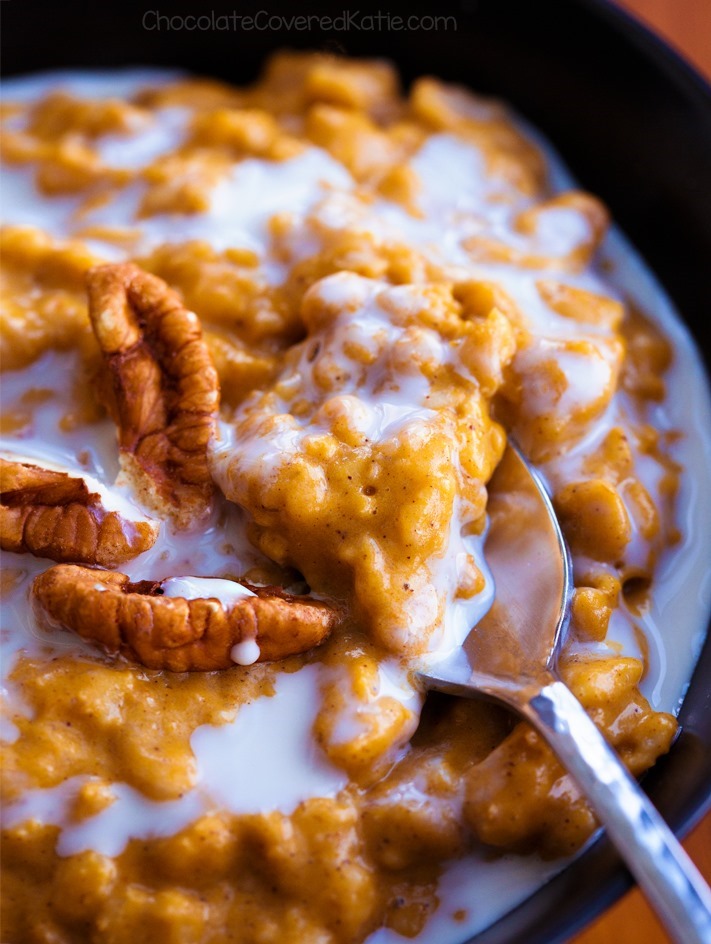 Receta de avena con calabaza para una porción Receta de avena con calabaza para una porción