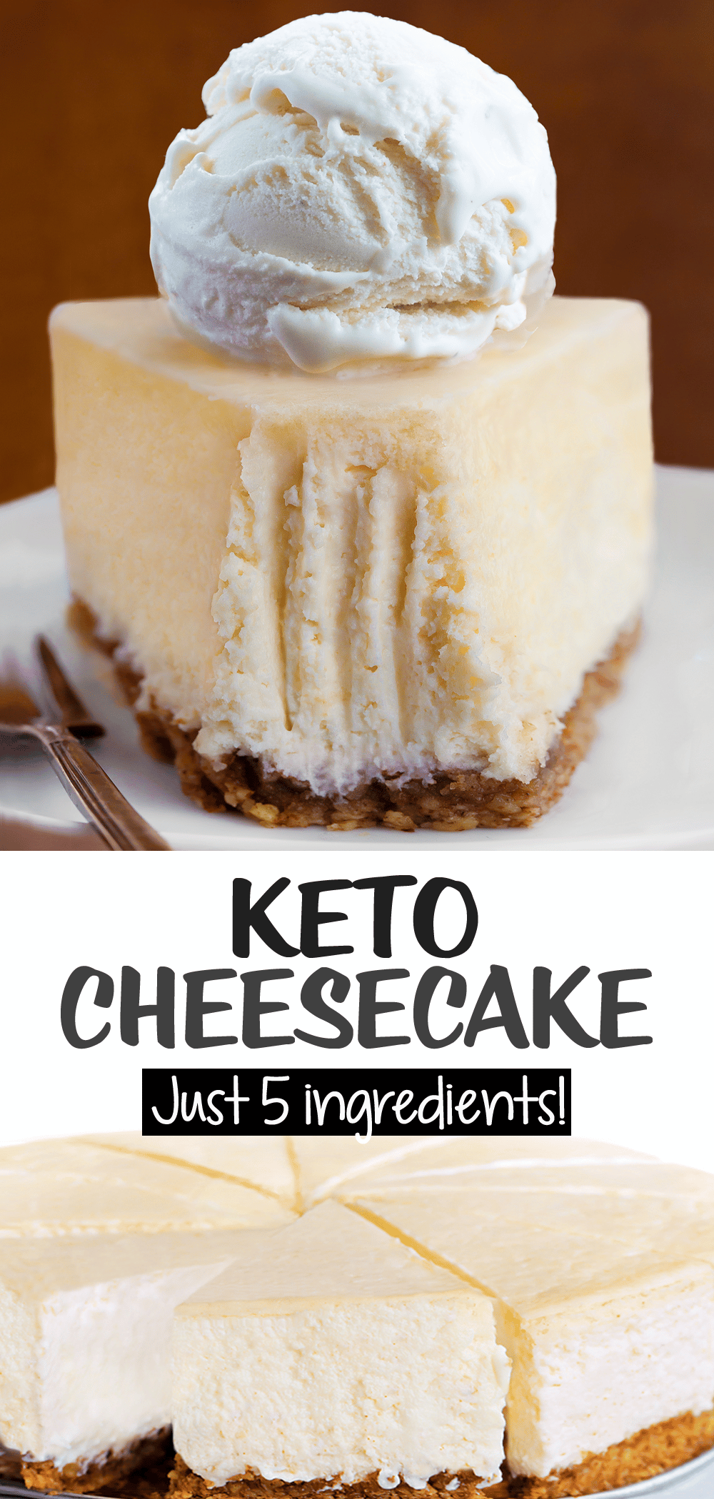 Receta Keto Cheesecake ¡Solo 5 ingredientes