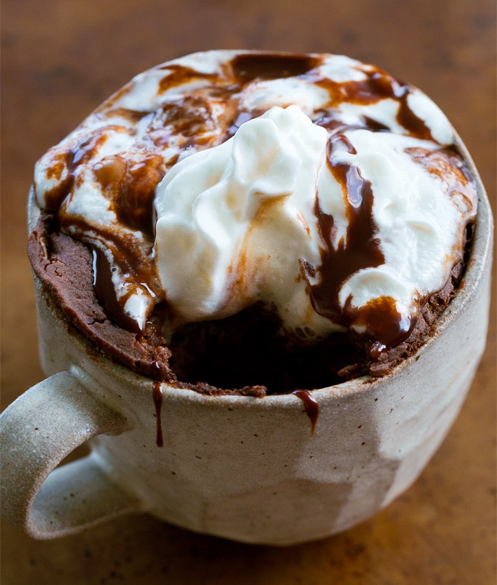 Cup Cake Recetas - ¡10 postres fáciles! 5 Pastel de proteínas de chocolate en una taza