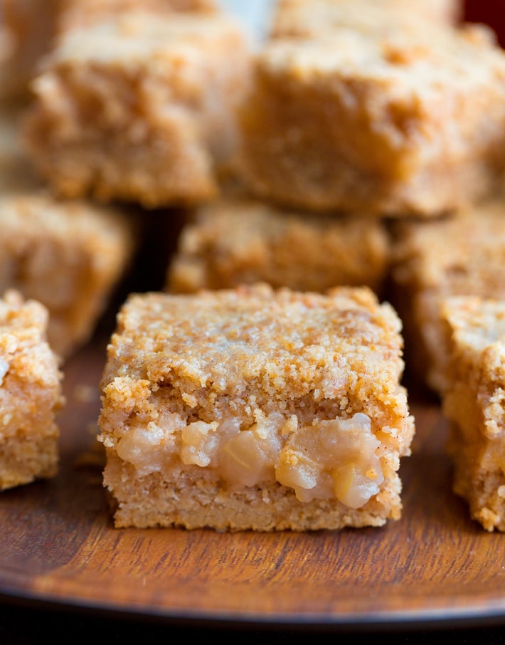 Barritas Crumble De Manzana - Chocolate Katy 9 Barras de postre de manzana