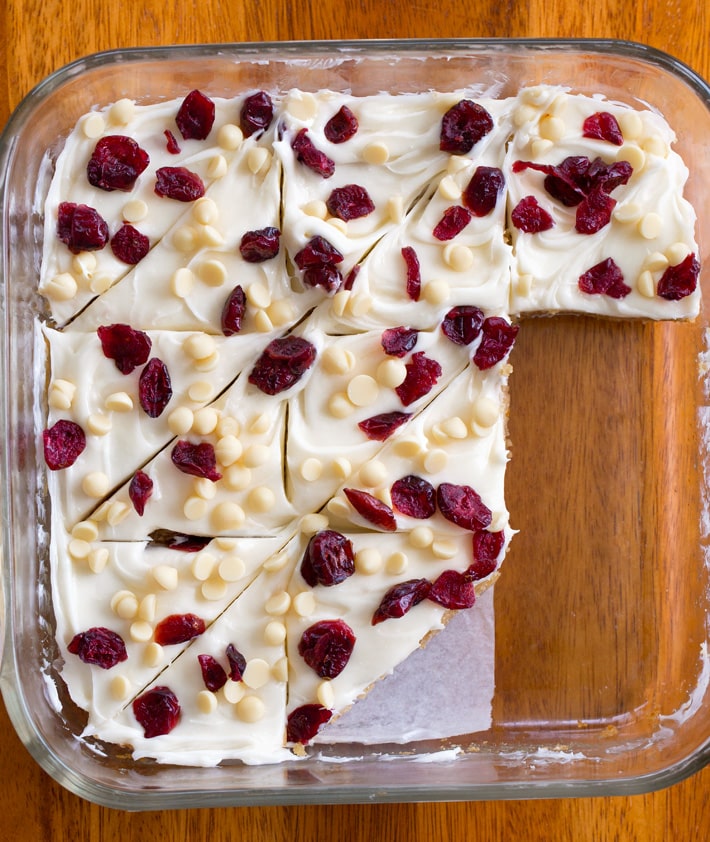Barras veganas Cranberry Bliss - Katie en chocolate 5 Barras de arándanos