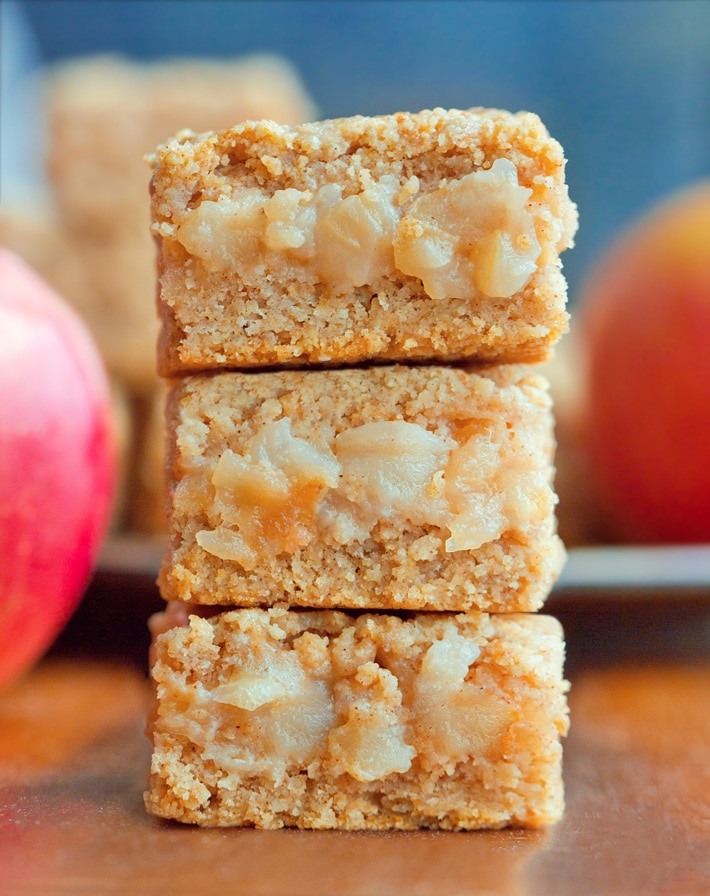 Barritas Crumble De Manzana - Chocolate Katy 3 Barritas caseras de tarta de manzana