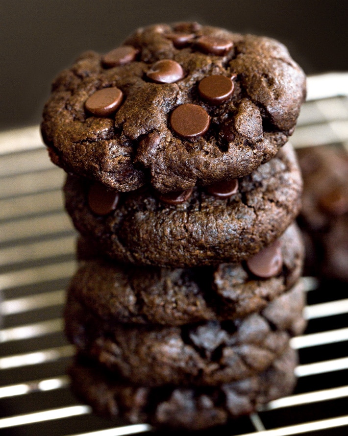 Galletas veganas de doble chocolate Galletas veganas de doble chocolate