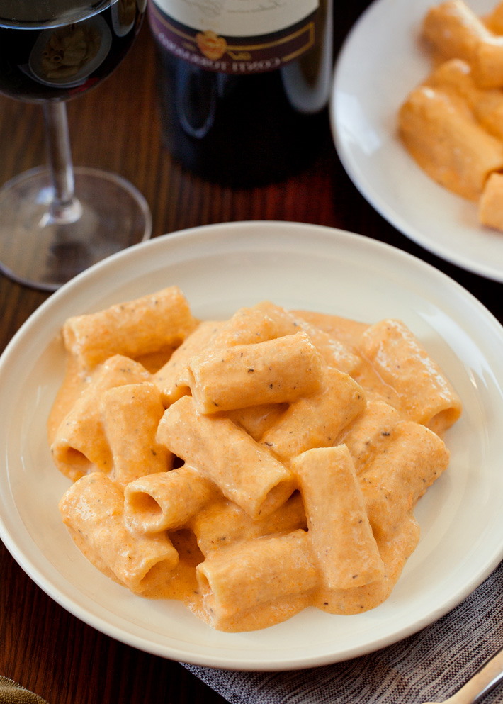 Rigatoni vegetariano de calabaza de invierno Rigatoni vegetariano de calabaza de invierno