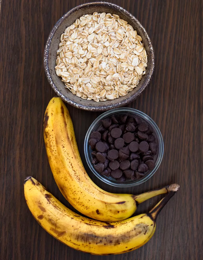 Galletas de avena y plátano de 3 ingredientes Galletas de avena y plátano de 3 ingredientes