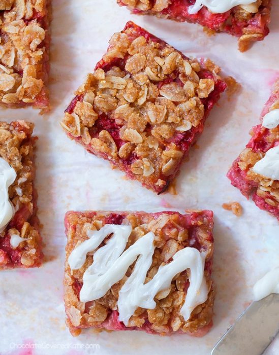 Galletas de avena y plátano - ¡Receta de 3 ingredientes! 14 Barritas de avena y fresas