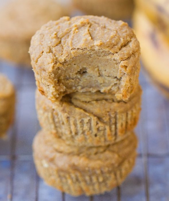 Barras de cereales - ¡Receta fácil de 3 ingredientes! 8 Muffins de licuadora