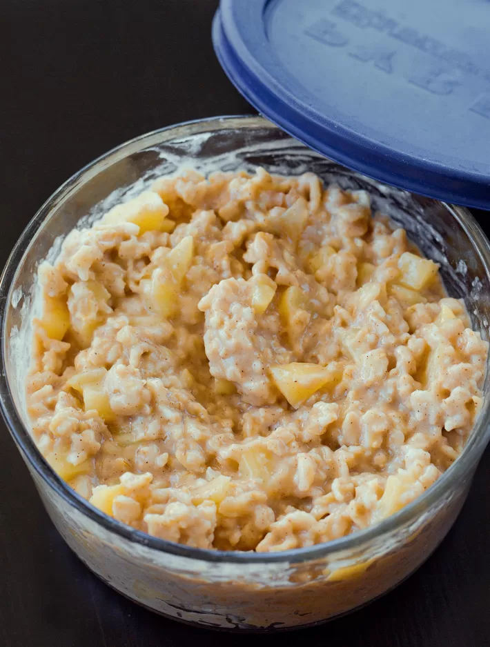 Avena saludable con canela y manzana Avena saludable con canela y manzana