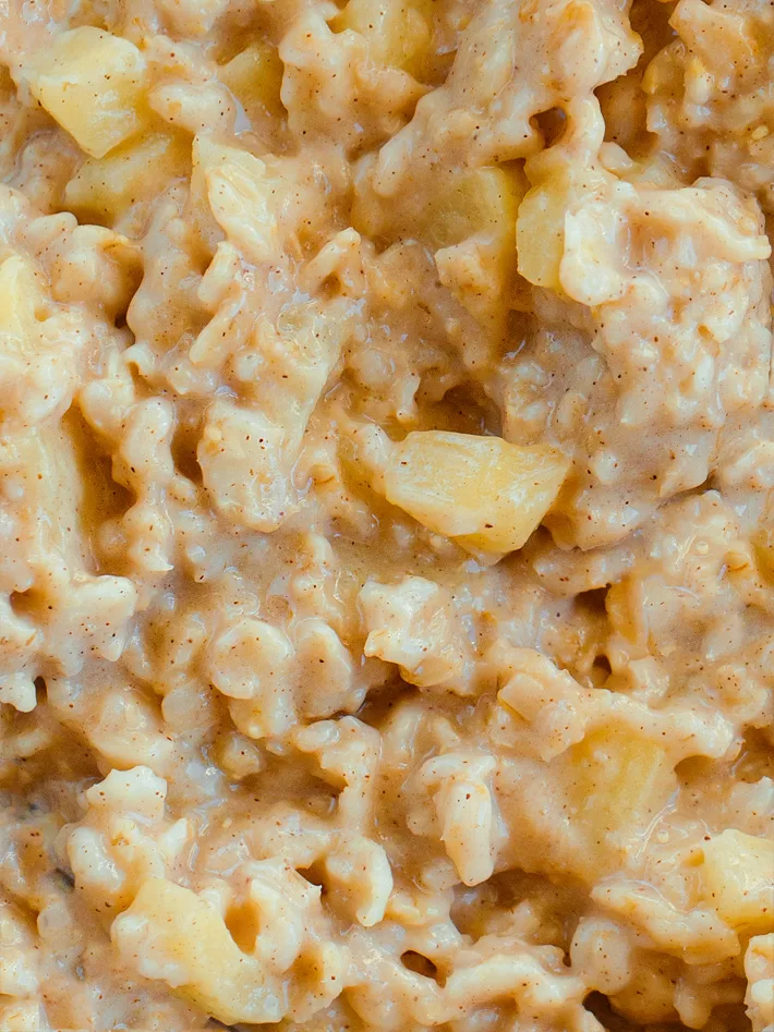 Avena vegana de manzana Avena vegana de manzana