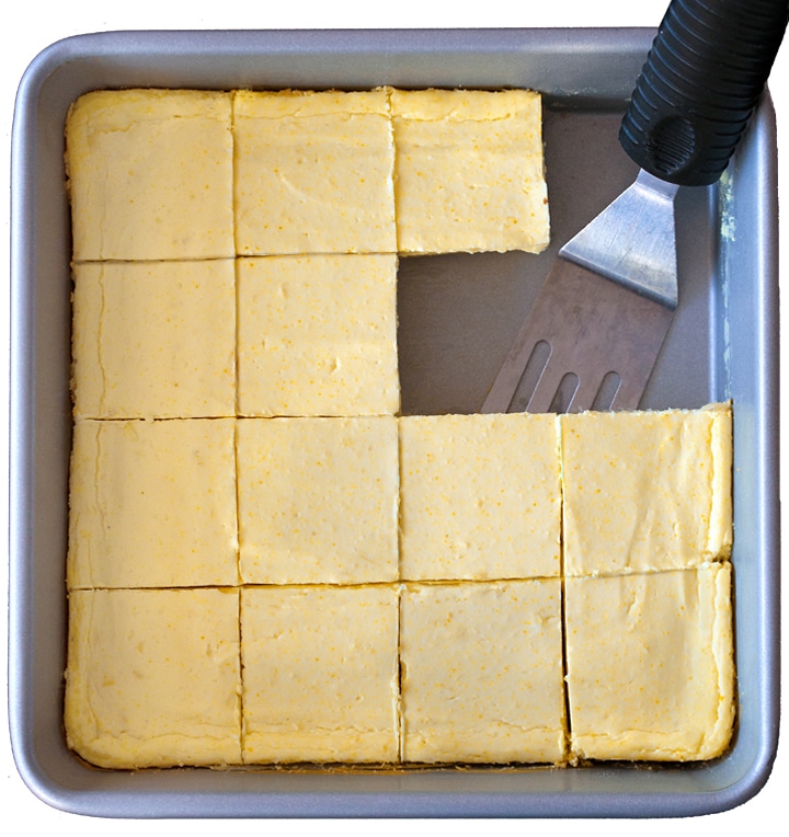 Receta de cuadrados de cheesecake de limón Receta de cuadrados de cheesecake de limón