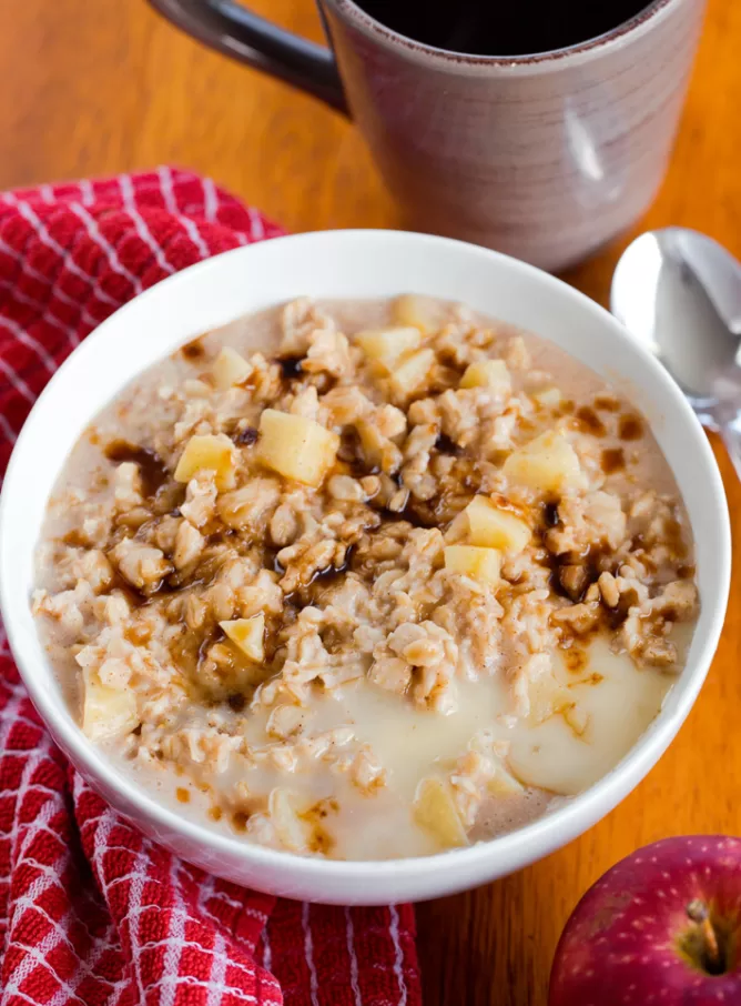 recetas de avena para la noche Tarta de manzana con avena