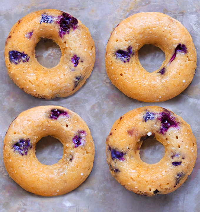 Receta de barritas de arándanos - con chispas de migas 8 Receta de donas saludables de arándanos al horno