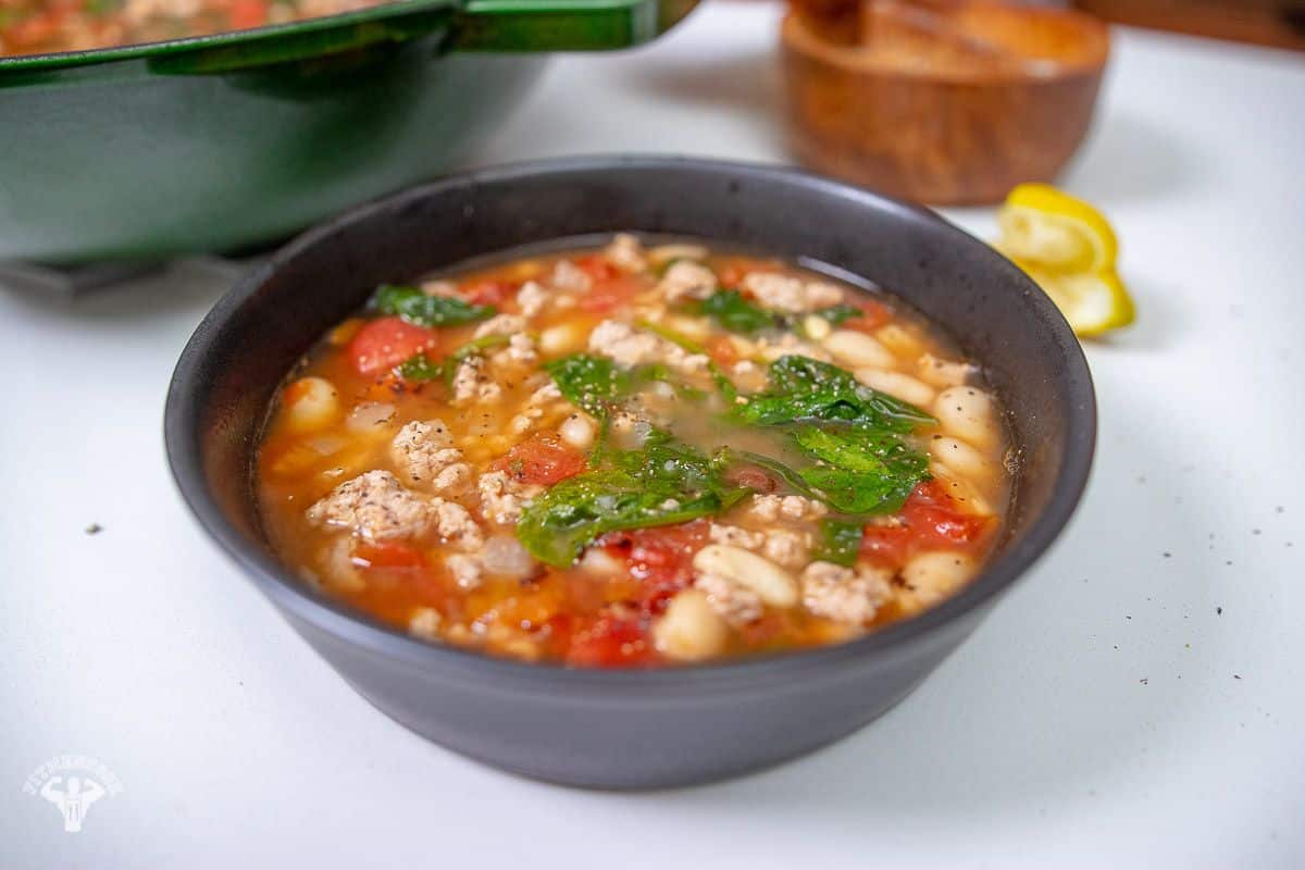 mediterranean diet turkey white bean soup