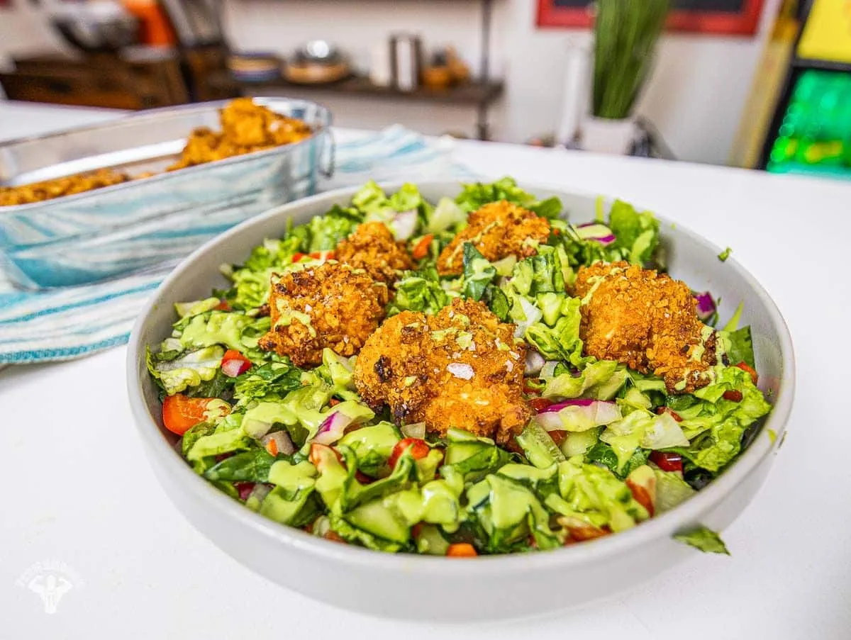 Plantain Popcorn Chicken (Chopped Salad)