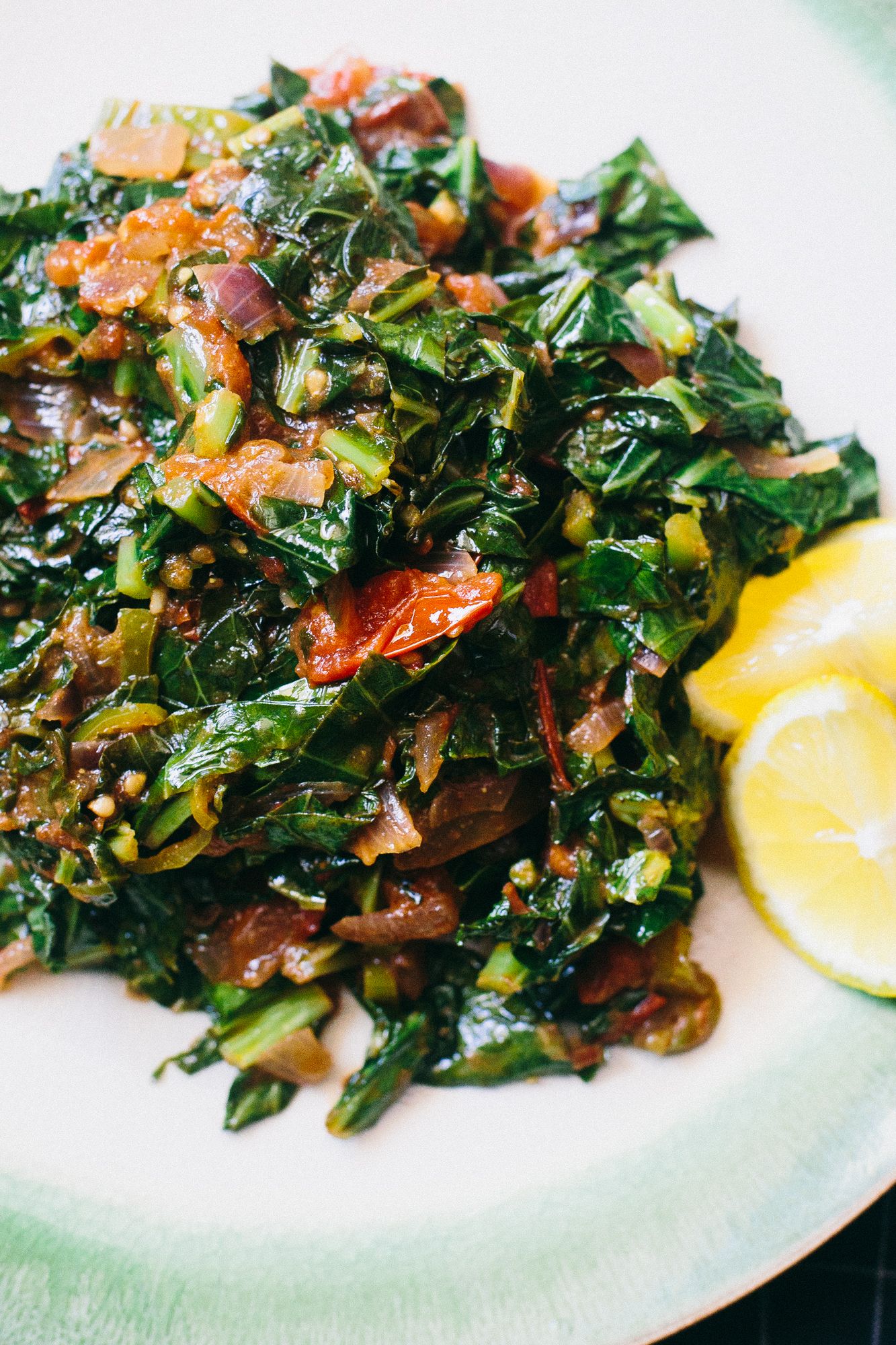 Wiki Sukuma Verduras condimentadas salteadas Version sin carne