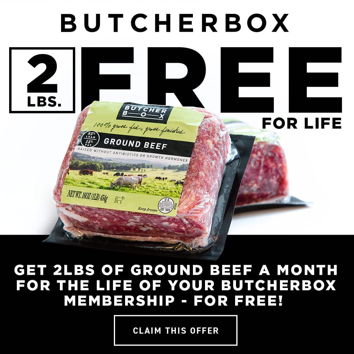 Carne picada de ButcherBox de por vida