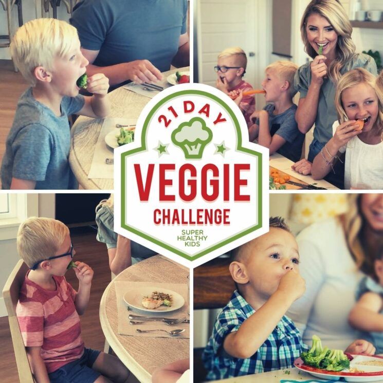 Reto de verduras de 21 días - niños súper saludables
