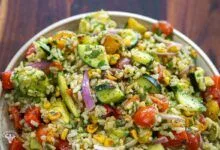 Roasted Corn, Avocado, Tomato & Grain Salad