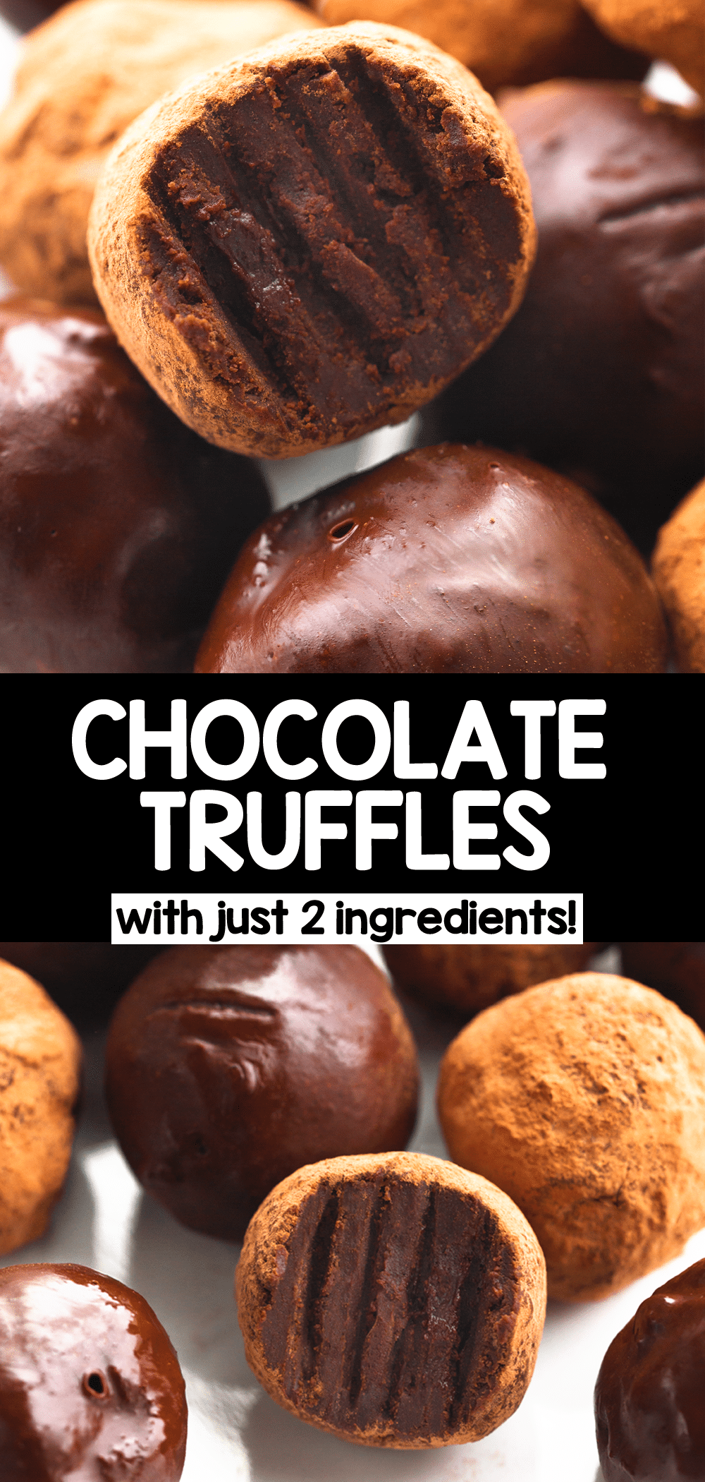 Trufas de chocolate ¡esta receta solo tiene dos ingredientes