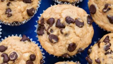 Muffins de mantequilla de maní - ¡Receta sin aceite! 12 Peanut Butter Muffin Recipe