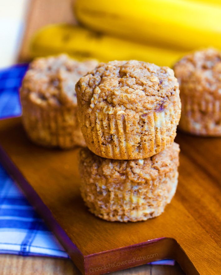 Muffins De Plátano Súper Saludables