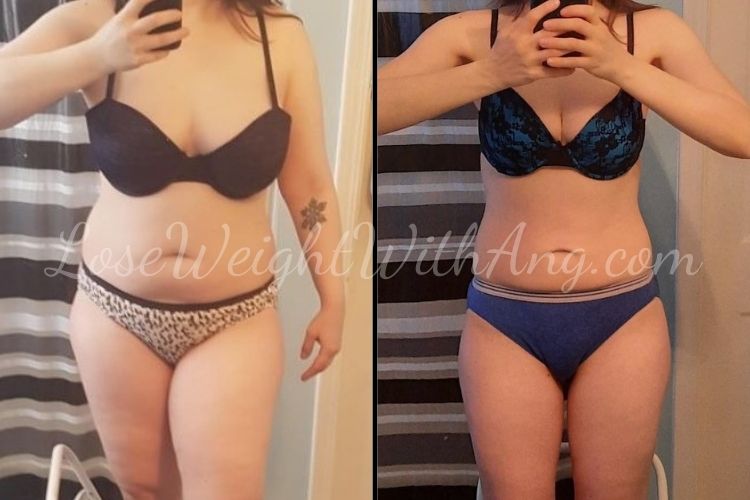 Publicación de progreso #6 Fotos frontales de antes y después de la pérdida de peso.  172 libras hasta 120 libras. 