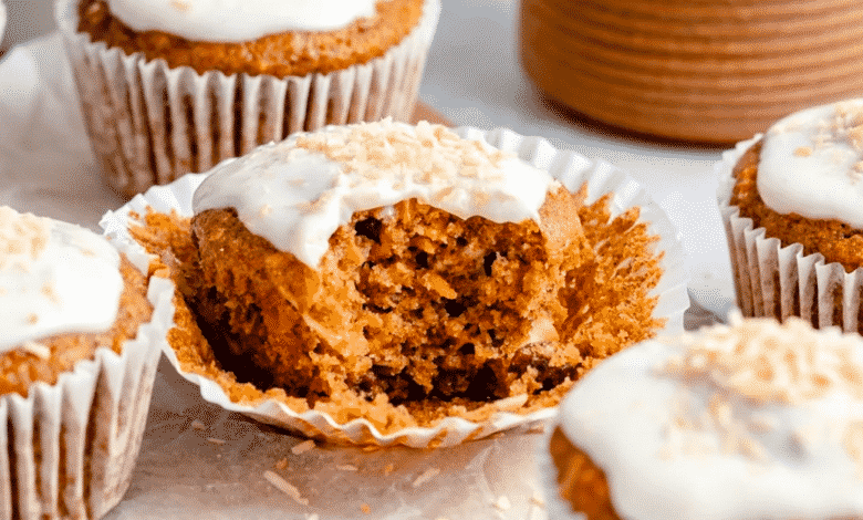 Los mejores muffins de pastel de zanahoria saludables