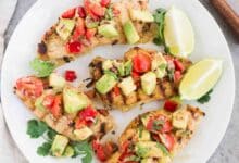 cilantro lime chicken on a plate
