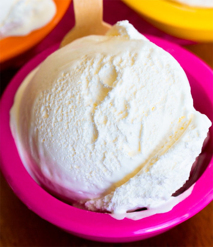 Receta de yogur helado vegano