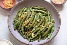 Frijoles verdes Air Fryer | Bocadillos saludables de Lisa Lin