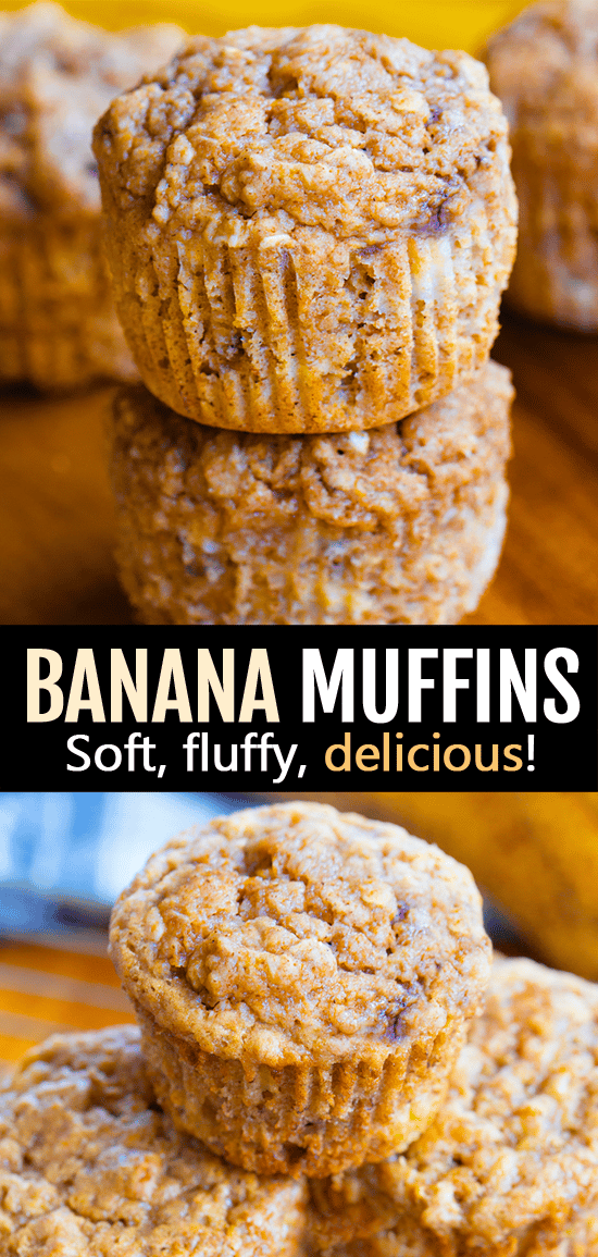 Muffins fáciles de plátano desde cero