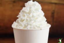 adulterated heavy cream whipped in cup