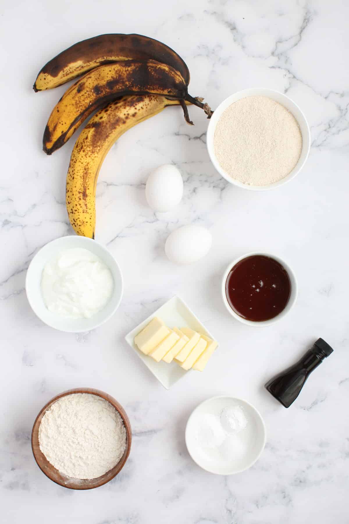 Ingredientes saludables del pan de plátano
