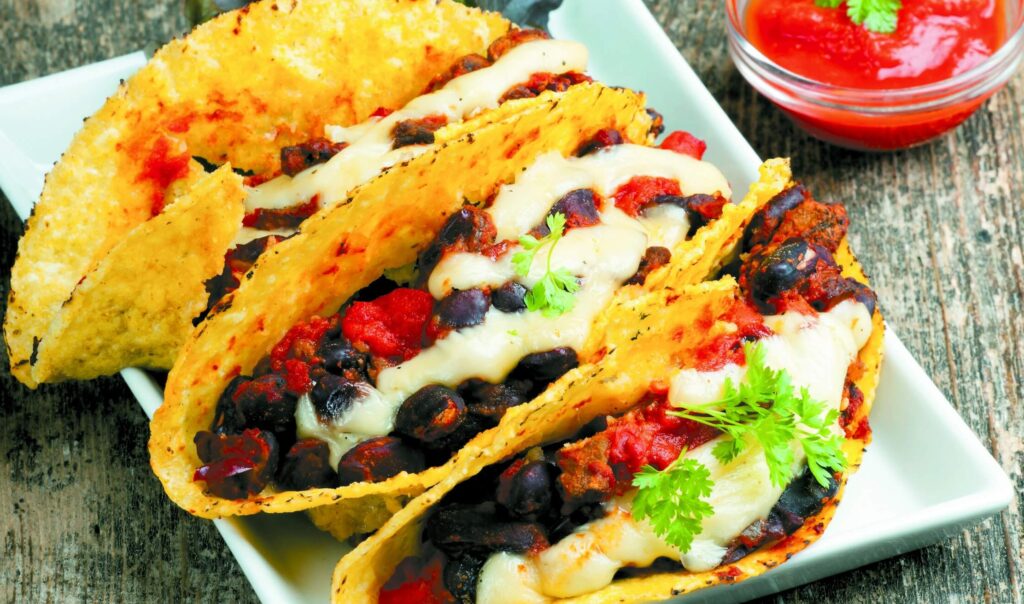 Tacos de Camote y Frijoles Negros